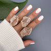 Medium raw crystal gem ring