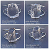 Freeform faceted crystal cuff bracelet