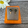 Black onyx studs with ear jacket
