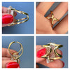 Lemurian crystal point ring