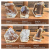 Freeform faceted clear quartz crystal ring