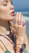 druzy amethyst cuff bracelet