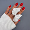 Oversized statement crystal cluster ring