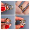 Freeform faceted purple amethyst ring