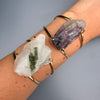 Raw tourmaline in matrix cuff bracelet