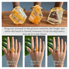 Freeform faceted golden healer ring