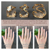 Freeform faceted clear quartz crystal ring