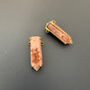 Rhodochrosite necklace with pink amethyst point connector