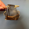 Freeform faceted bulky smoky quartz cuff bracelet