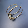 Mookaite crescent moon cuff bracelet
