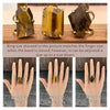 Freeform faceted tiger's eye ring