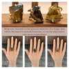 Freeform faceted tiger's eye ring