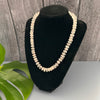 Rose quartz rondelle knotted necklace