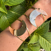 Mookaite crescent moon cuff bracelet