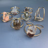 Quartz with inclusions cuff bracelet