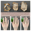 Freeform faceted clear quartz crystal ring