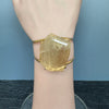Freeform faceted citrine cuff bracelet