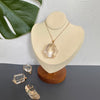 Oversized freeform faceted crystal pendant