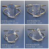 Freeform faceted crystal cuff bracelet