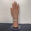Clear crystal rectangle cuff bracelet