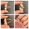 Duo milky quartz ring