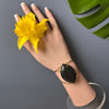 Black onyx marquise cuff bracelet