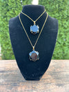 Black onyx hexagon pendant