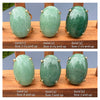 Green quartz oval cabochon ring