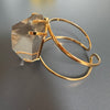 Freeform faceted crystal cuff bracelet