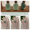 Freeform faceted green quartz ring