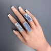 Blue kyanite ring