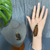 Freeform faceted smoky quartz pendant
