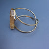 Freeform faceted citrine cuff bracelet