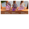 Large raw purple amethyst gem ring