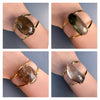 Quartz with inclusions cuff bracelet