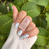 Rose quartz baguette ring