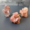 Pink amethyst cluster ring