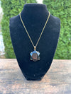 Black onyx hexagon pendant