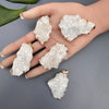 Extra-large crystal cluster pendant