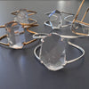 Freeform faceted crystal cuff bracelet