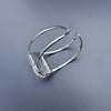 Freeform faceted crystal cuff bracelet