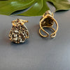 Pyrite teardrop ring