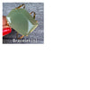 Freeform faceted green quartz cuff bracelet