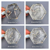 Large crystal hexagon cuff bracelet