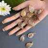 Rutilated quartz teardrop pendant