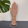 Freeform faceted crystal cuff bracelet