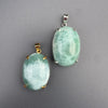 Larimar oval-shaped pendant