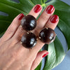 Smoky quartz round ring