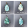 Larimar pear-shaped pendant