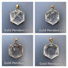 Small crystal hexagon pendant